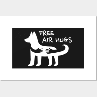 Free Air Hugs Cute Dog Puppy Social Distancing Posters and Art